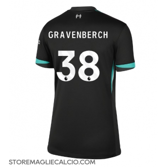 Liverpool Ryan Gravenberch #38 Maglia Gara Trasferta Repliche 2024-25 Donna